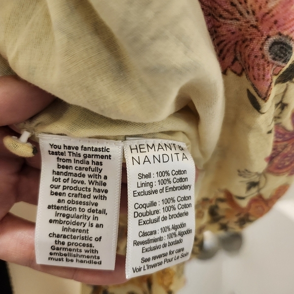 Hemant & Nandit Lyla Floral Crop Top - Picture 13 of 14